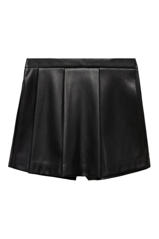 Jupe short similicuir - Noir