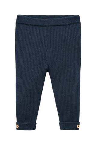 Legging côtelé à revers - Bleu marine
