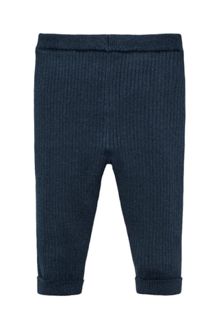 Legging côtelé à revers - Bleu marine