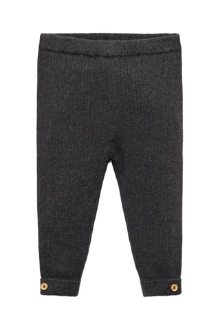 Legging côtelé à revers - Gris foncé chiné
