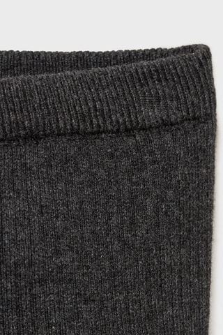 Legging côtelé à revers - Gris foncé chiné