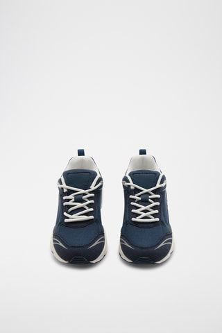 Tennis combinées à lacets - Bleu marine