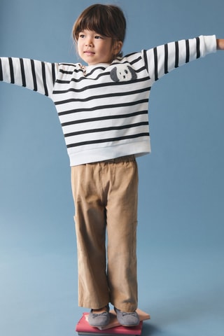 Pantalon cargo velours côtelé - Camel