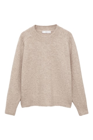 Pull-over droit col rond - Sable
