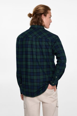 Chemise à carreaux en coton - Vert