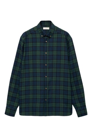 Chemise à carreaux en coton - Vert