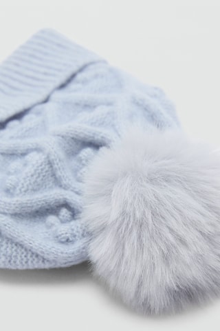 Bonnet pompon - Ciel