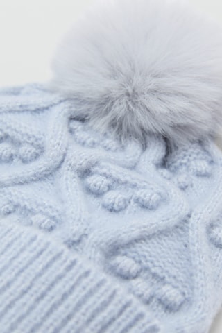 Bonnet pompon - Ciel