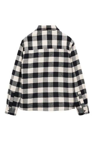 Chemise à carreaux en coton - Noir