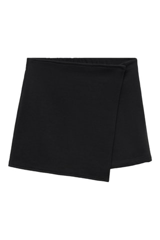 Jupe-culotte en coton - Noir