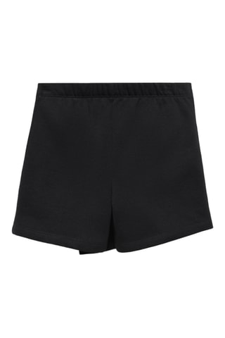 Jupe-culotte en coton - Noir