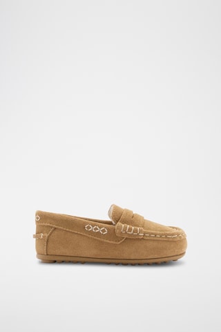 Chaussures bateau cuir - Sable