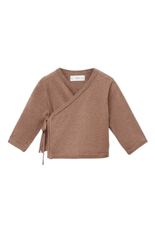 Pull-over croisé maille - Marron