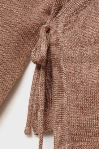 Pull-over croisé maille - Marron