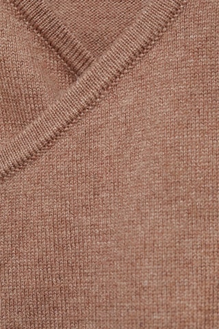 Pull-over croisé maille - Marron