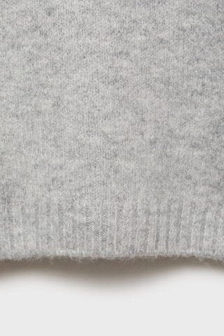 Robe maille manches bouffantes - Gris chiné