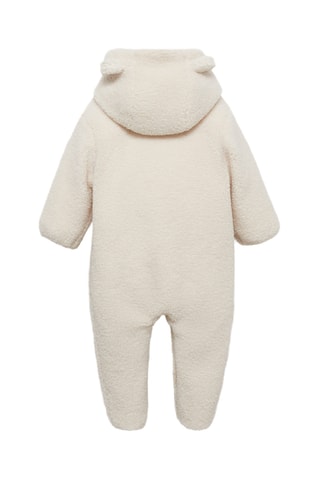 Combi-pilote imitation mouton capuche - Blanc cassé