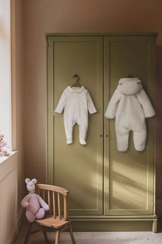 Combi-pilote imitation mouton capuche - Blanc cassé
