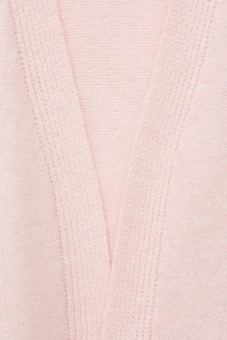 Cardigan maille col V - Rose pâle