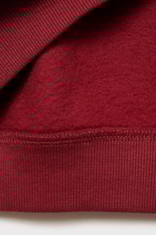 Sweat-shirt polo rayures - Rouge et blanc