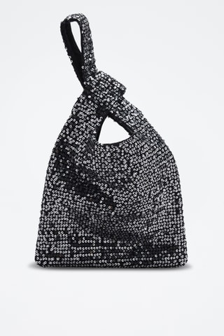 Sac porté main paillettes - Noir