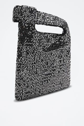 Sac porté main paillettes - Noir
