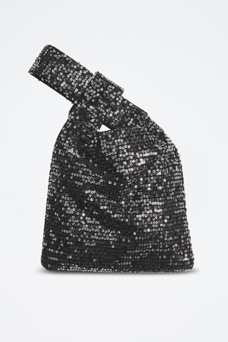 Sac porté main paillettes - Noir
