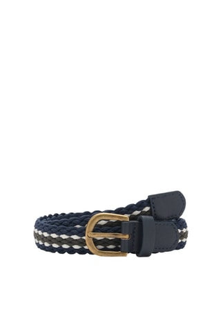 Ceinture tressée multicolore - Kaki