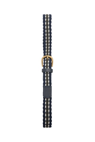 Ceinture tressée multicolore - Kaki