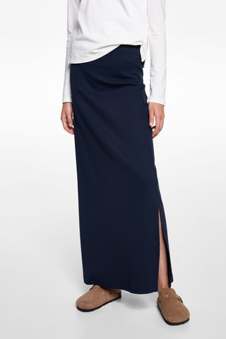 Jupe midi - Bleu marine