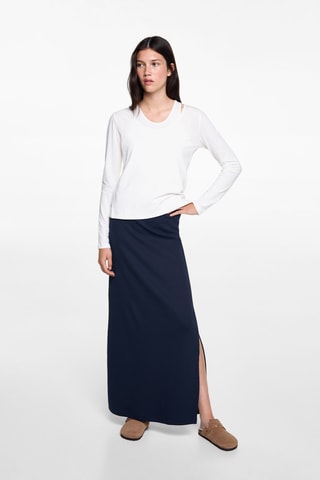 Jupe midi - Bleu marine
