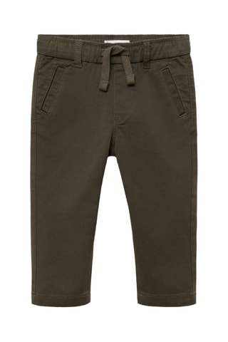 Pantalon taille élastique - Vert