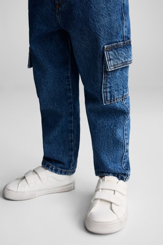 Jean cargo poches - Bleu