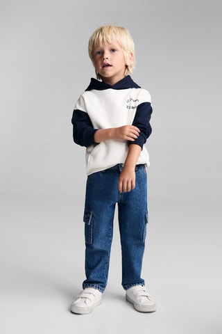 Jean cargo poches - Bleu
