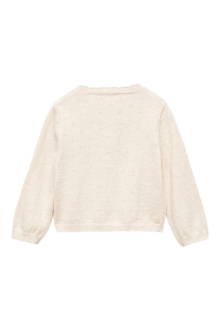 Cardigan maille brodé - Sable