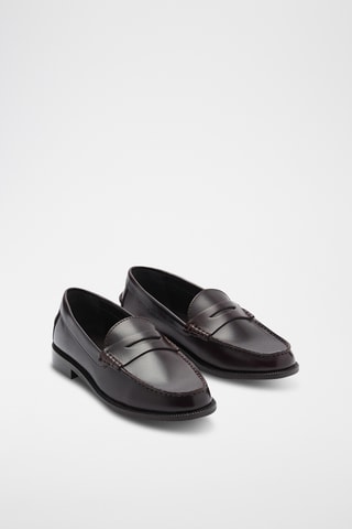 Mocassins cuir - Bordeaux