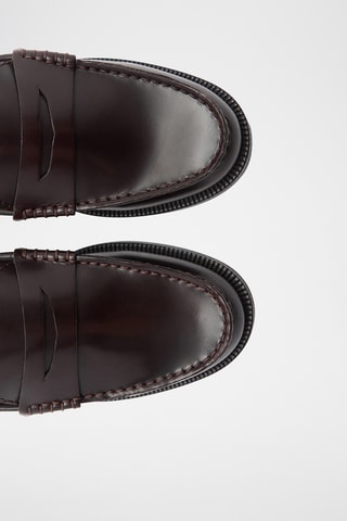 Mocassins cuir - Bordeaux