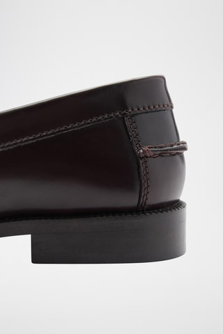 Mocassins cuir - Bordeaux