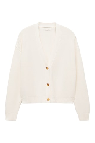 Cardigan maille boutons - Blanc cassé
