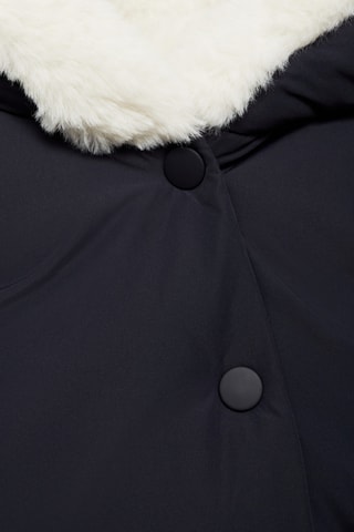 Anorak à capuche fourrure - Bleu marine