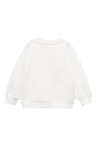 Sweat-shirt imprimé écusson - Blanc cassé