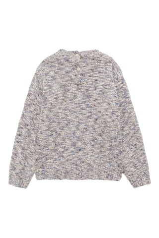 Pull-over combiné maille - Écru