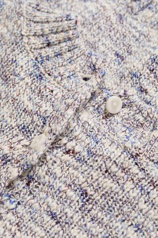 Pull-over combiné maille - Écru