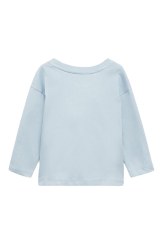 T-shirt manches longues imprimé - Ciel