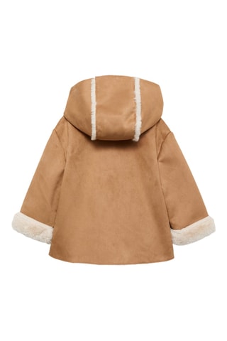 Manteau intérieur fausse fourrure - Marron et blanc