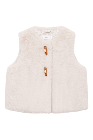 Gilet fourrure synthétique - Écru