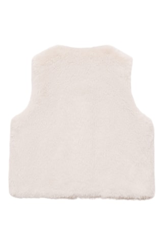 Gilet fourrure synthétique - Écru