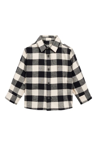 Chemise regular-fit carreaux - Noir