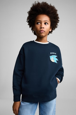 Sweat-shirt Sonic relief - Bleu marine