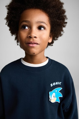 Sweat-shirt Sonic relief - Bleu marine